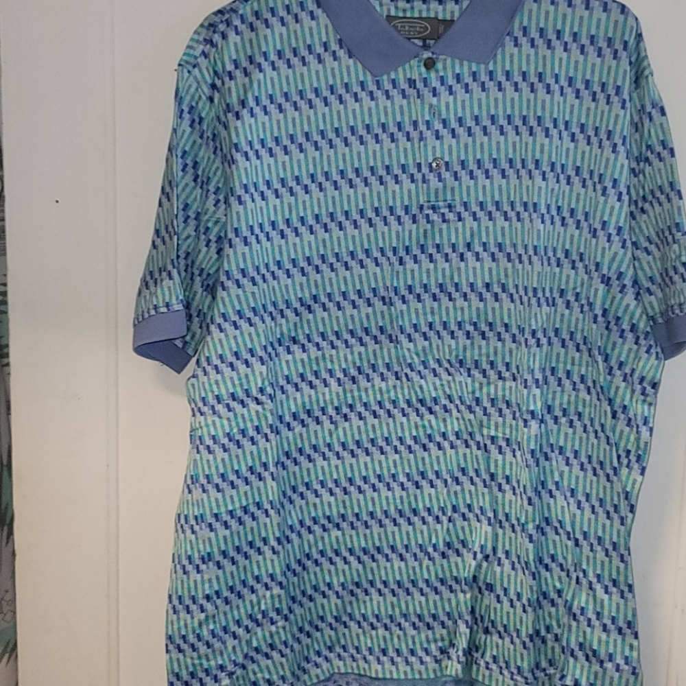 Talbots Men Golf polo shirt. Funky design